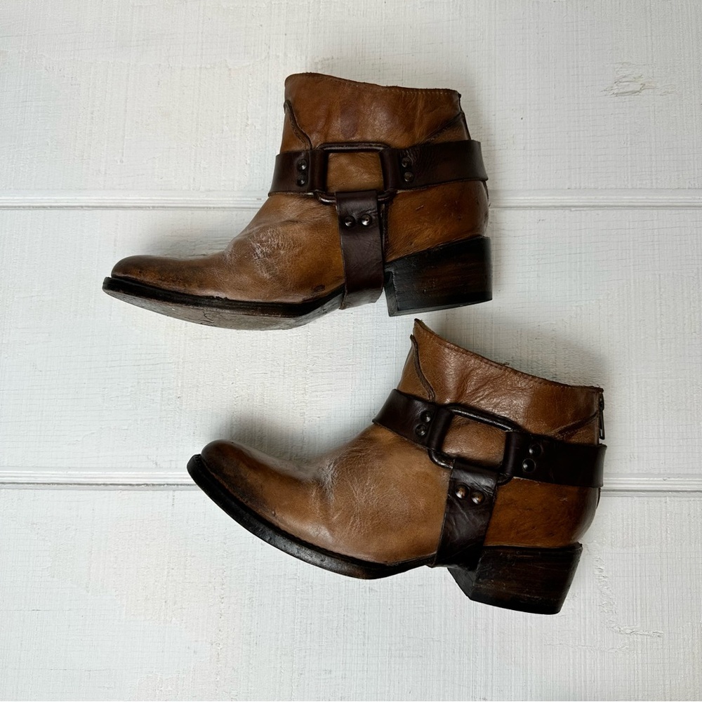 Freebird by Steven Phlow Ankle Boot Sz 7 Brown Western Booties Leather - Picture 5 of 11